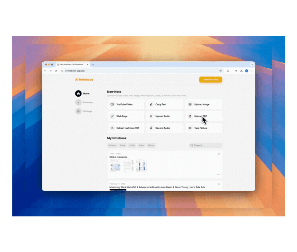 picture showcasing ai notebook functionality